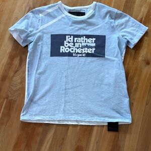 Coach x Champion White Tee with Blue Graphic